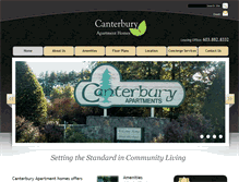 Tablet Screenshot of canterburyapartmentsnh.com